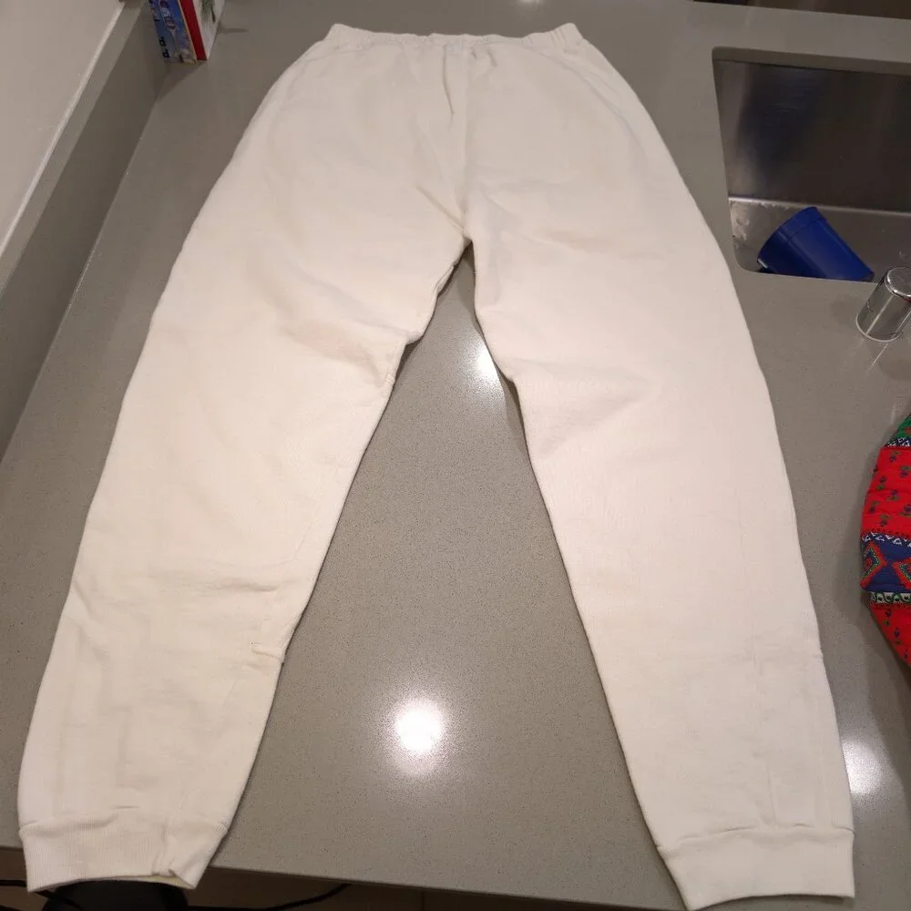 Sm Vtg 80s Ton Sur Ton Sweat pants Off White LOGO  Pockets Jogger streetwear